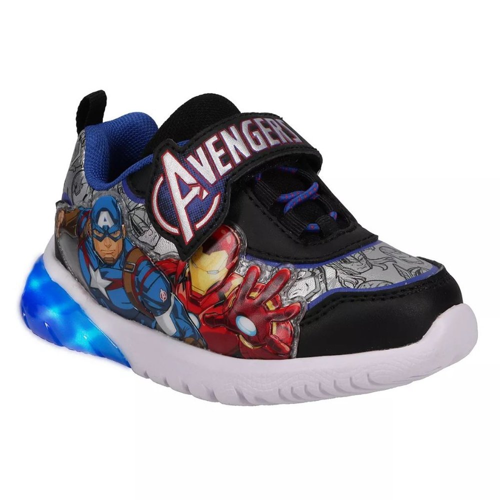 Boys Avengers Stay-Put Closure Light-Up Casual Sneakers from Finish Line